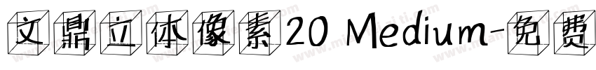文鼎立体像素20 Medium字体转换